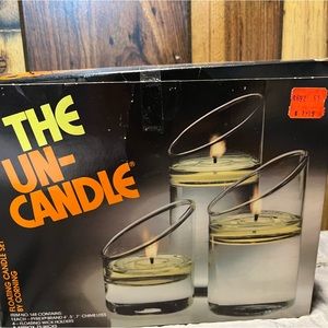 Vintage New the Un Candle in original box glass
